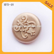 MFB48 new arrival 20mm fashion gold metal shank button for coats 2015